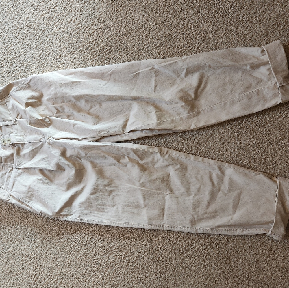 High rise tapered jeans